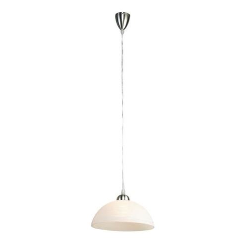 Globo lighting suspension nickel mat en verre blanc 15490