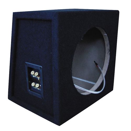 Necom boîte de caisson 10 « » avec deux connexions 32 litres MDF noir