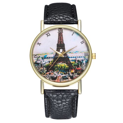 Montre modèle parisienne montre tour eiffel tour montre de quartz des femmes montre t135-anoir