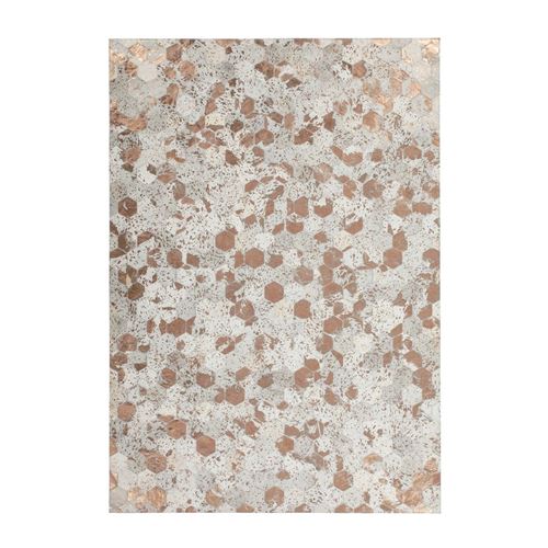 Paris Prix Beige Tapis Tissé Effet Métallique "Spark" Ivoire & Chrome 80 X 150 Cm - Image 1