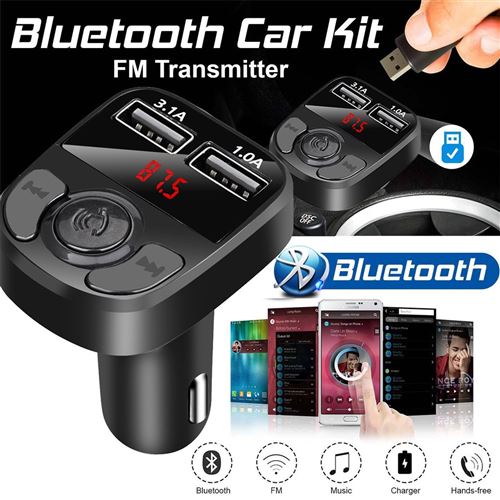 Bluetooth Transmetteur FM lecteurs MP3 FM Modulator mains libres double chargeur USB A27