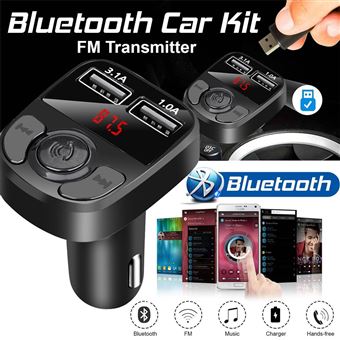 Chargeur Voiture USB Bluetooth FM MP3 Avec Affichage Numérique - Transmetteur Rapide