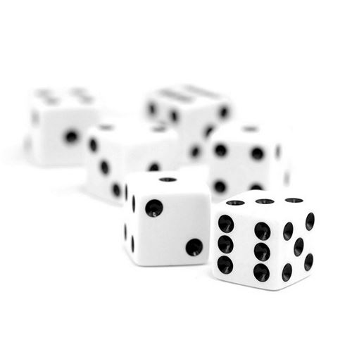 Express CM-K009 Jeu de dés A 6 pièces crème / blanc