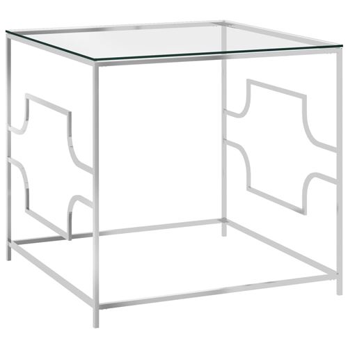 Table basse Acier inoxydable 55x55x55cm Argent