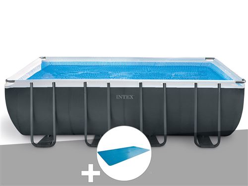 Pack piscine tubulaire Intex Ultra XTR Frame rectangulaire 5,49 x 2,74 x 1,32 m + Bâche à bulles
