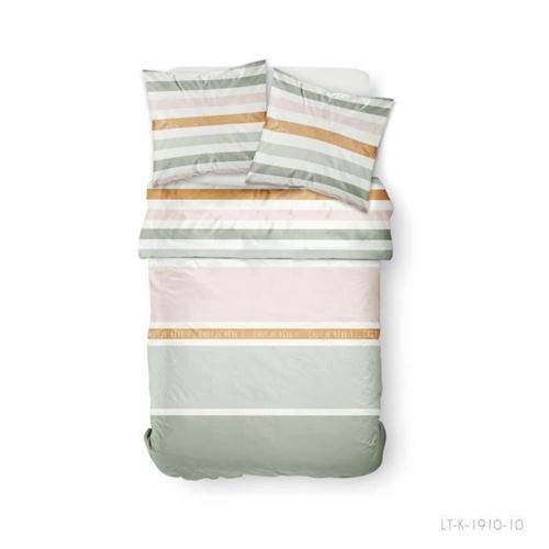 TODAY Parure de couette 100 % Coton 220x240cm SUNSHINE 3.40 - Vert et rose