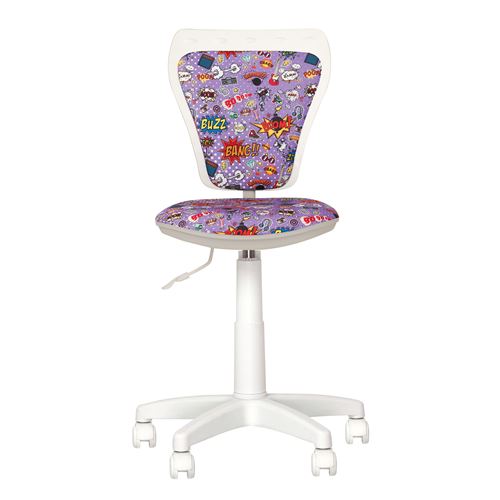Ministyle comics white - fauteuil, chaise de bureau pour enfant violet / blanccm3