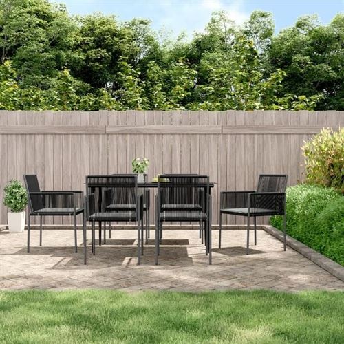VidaXL - Gartenstuhl poly-rattan, One Size, Schwarz