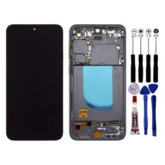 Ecran Pour Samsung galaxy S23 FE SM-S711 Châssis Noir Avec Empreinte - 1