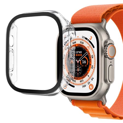 Coque compatible Apple Watch ULTRA 49 mm - Protection rigide étui transparent écran verre trempé Phonillico®