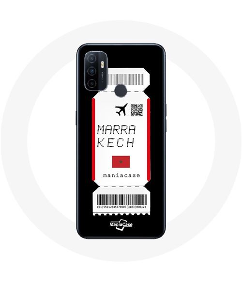 Coque Oppo A53 Billet d'avion Marrakech Maroc Maniacase