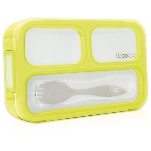 Boîte à repas avec fourchette, Lunch box Bento Vert 12 cm x 18 cm