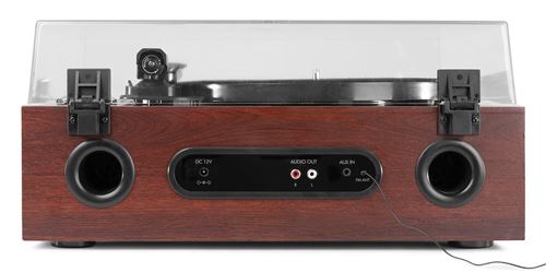 Fenton RP180 - Platine vinyle lecteur CD design retro - Bois foncé,  récepteur Bluetooth, haut-parleurs intégrés, 33, 45 et 78 tours