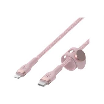 Belkin BOOST CHARGE - Câble Lightning - USB-C mâle pour Lightning mâle - 1 m - rose - pour Apple iPad/iPhone/iPod (Lightning)