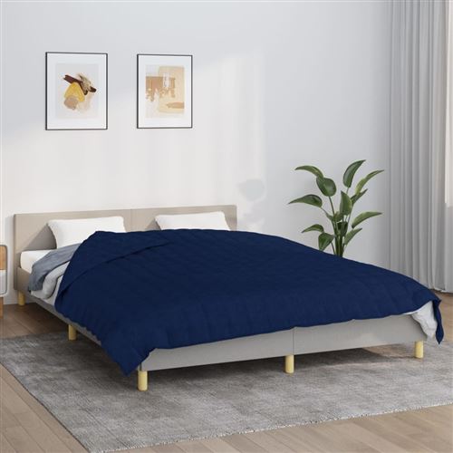 vidaXL Couverture lestée Bleu 200x230 cm 9 kg Tissu