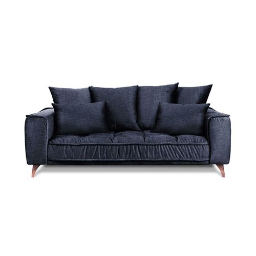 Maison Aubertin Canap&eacute; Tissu Droit Bleu Altamo - 2 Places