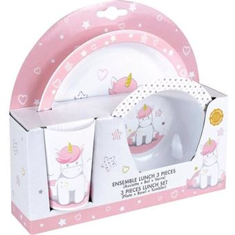 Set De Vaisselle Enfant FUN HOUSE - Assiette, Bol Et Verre à Motif Marsupilami