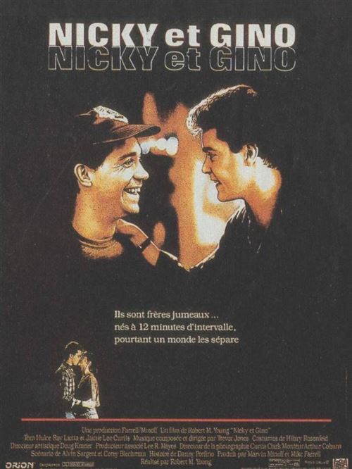 Nicky et Gino - 1988 - Ray Liotta, Jamie Lee Curtis - 40x60cm - Affiche de cinéma originale pliée