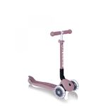 Globber - Trottinette 3 roues JUNIOR FOLDABLE LIGHTS ECOLOGIC Rose Berry