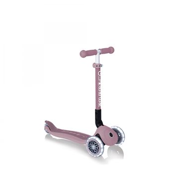 Globber - Trottinette 3 roues JUNIOR FOLDABLE LIGHTS ECOLOGIC Rose Berry