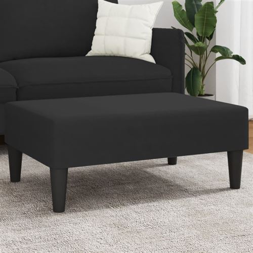 VIDAXL - Tabouret - Velours - Noir - 77 x 55 x 31 cm - Image 2