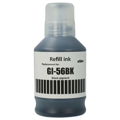 vhbw Encre de recharge remplacement pour Canon 4412C001, GI-56BK imprimante