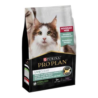 Croquettes Purina Proplan Liveclear Adult Sterilised à la Dinde - 2,8kg - 1