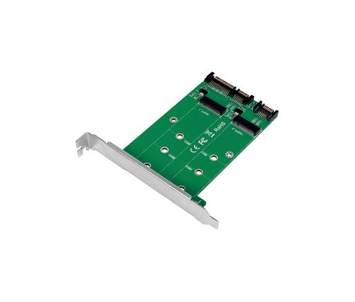 LogiLink Carte d'interface 2x SATA - 2x M.2 SATA SSD