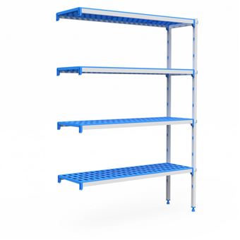 Rayonnage en Angle 4 Niveaux Profondeur 385 mm - L 4680 à 5800 mm - Pujadas - 5800 mm - 1