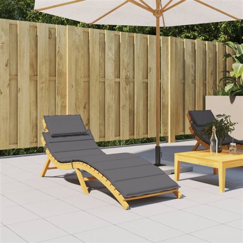 vidaXL Coussin de chaise longue Anthracite 186x58x3 cm