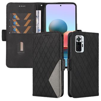 Coque Portefeuille Pour Xiaomi Redmi 10 (2021) - Housse PU Cuir Avec Portes-cartes - Noir/rouge - Neuf