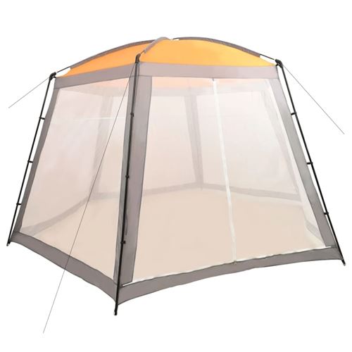 Vidaxl tente de piscine tissu 500x433x250 cm gris
