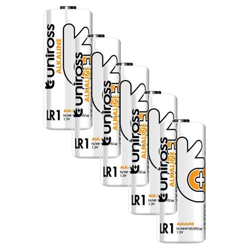 Lot de 5 Piles Alcaline LR1, LR01, E90, 2/3AA - MN 9100 - N - UM5, 1.5V