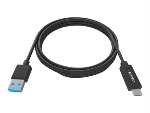 Vision Professional - Câble USB - USB type A (M) pour 24 pin USB-C (M) - USB 3.1 - 2 m - noir