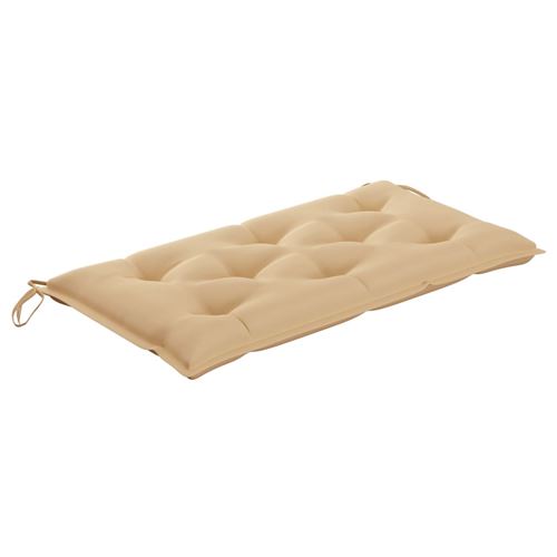 vidaXL Coussin de banc de jardin Beige 110x50x7 cm Tissu