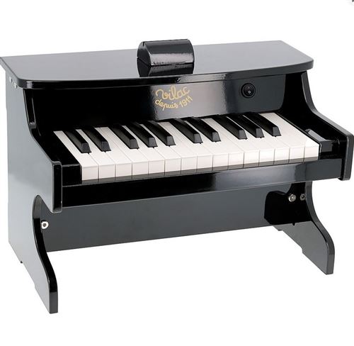 New Classic Toys Piano électrique enfant 25 touches rouge bois