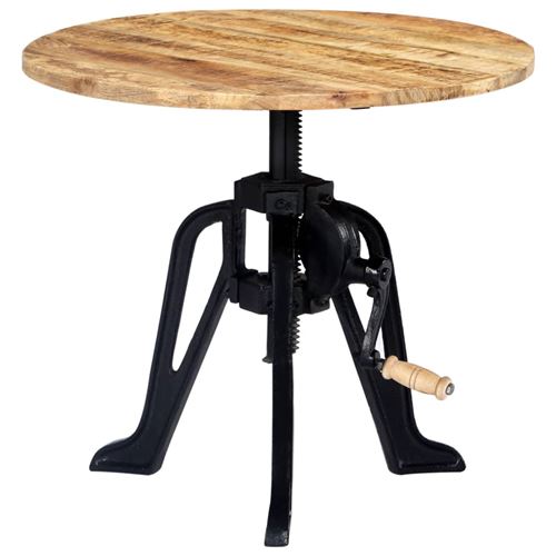 Vidaxl Table D'appoint Bois De Manguier Et Fonte - Image 3