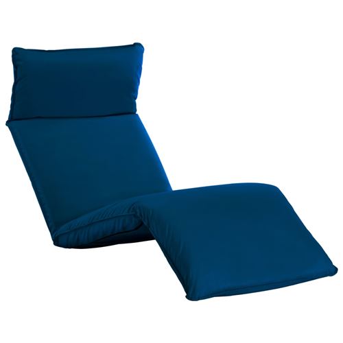 VidaXL Chaise longue pliable Tissu Oxford Bleu marine