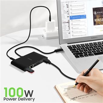 Adaptateur multimédia USB-C Belkin Noir + Recharge