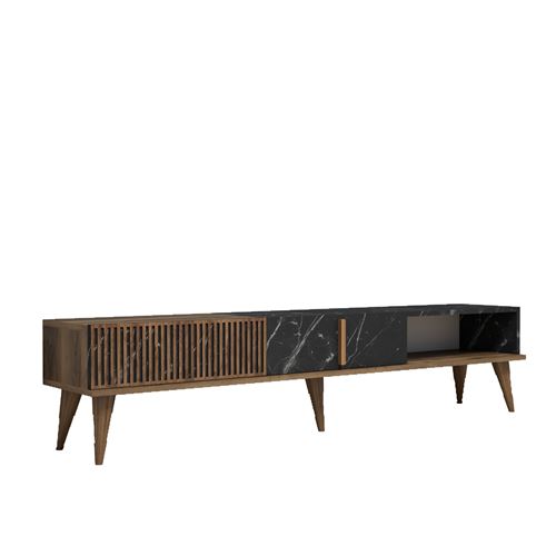 HANAH HOME Meuble Tv En Bois ""milan"" - 180 X 35 X 40 Cm - Noyernoir