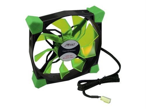 Inter-Tech CobaNitrox Xtended N-120-GR - Ventilateur châssis - 120 mm - vert