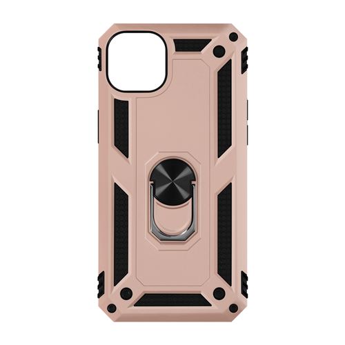 Coque pour iPhone 14 Plus Antichoc Bi-matière Bague Support Vidéo Avizar rose gold