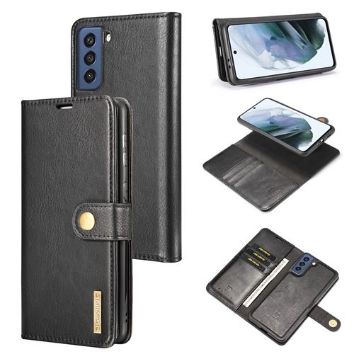 Coque pour Samsung Galaxy S22 Ultra 5G Etui Frusde en PU cuir avec fonction support et Porte-carte - Noir
