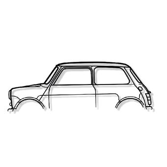 DÉCORATION MURALE EN MÉTAL - Silhouette de voiture - Mini - 100 CM - 1