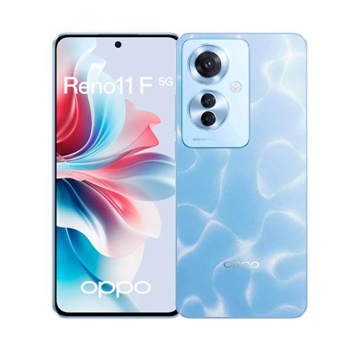 OPPO Reno11 F - 5G smartphone - double SIM - RAM 8 Go / Mémoire interne 256 Go - microSD slot - écran OEL - 6.7 - 2412 x 1080 pixels (120 Hz) - 3 x caméras arrière 64 MP, 8 MP, 2 MP - front camera 32 MP - Bleu océan