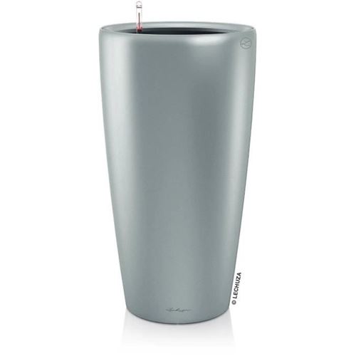 Pot Rondo Premium 40 - Kit Complet, Argent M&eacute;tallis&eacute; &Oslash; 40 Cm