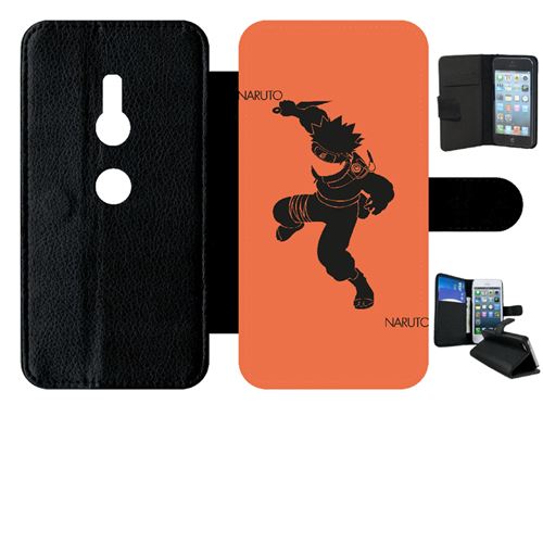 Etui My-Kase pour Xperia XZ2 - naruto - Simili-cuir Noir