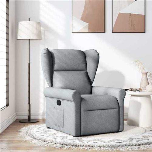 Non Communiqué Gris Vidaxl Fauteuil Réglable Tissu Clair