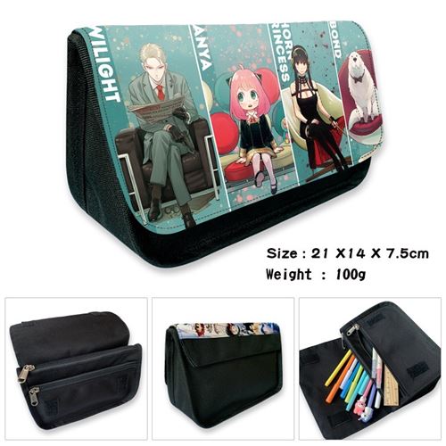 Trousse à crayon Spy x Family pour Garçon et Filles (PC5801) 21x14x7.5 cm Multicolore