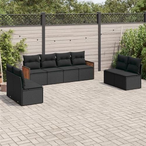 Non Communiqué Noir Salon De Jardin Modulable Vidaxl Resine Tressee 8 Pieces X 59 X 69 8 Personnes